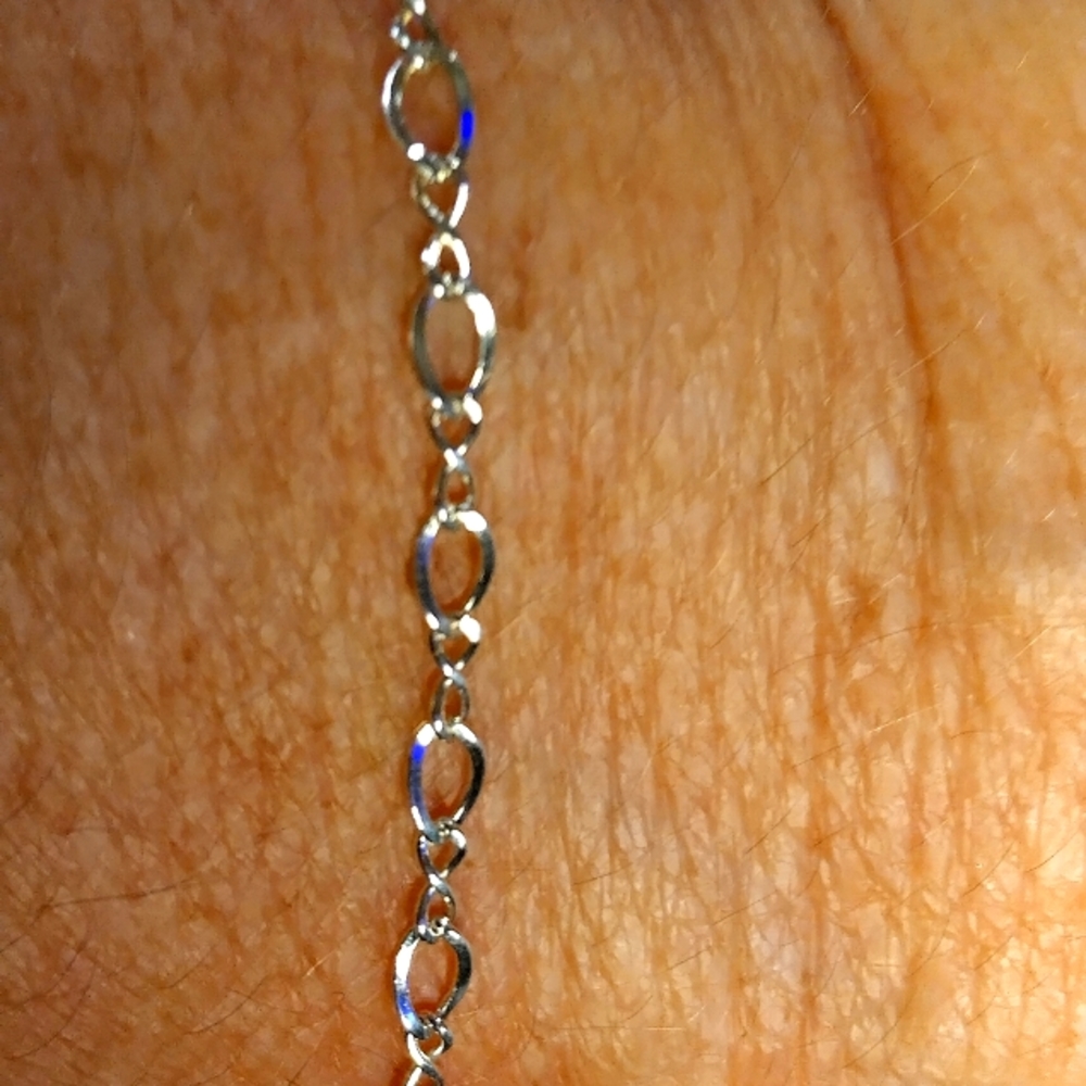 UNISEX-BELCHER STYLE LINK STERLING 5-1/2" INCHES. CHAIN BRACELET.